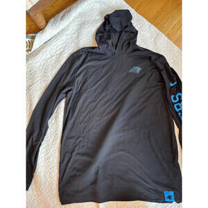 Nike Carolina Panthers Black Hoodie Shirt Size Medium #734